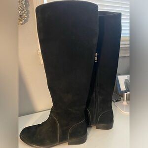 UGG Black Suede Riding Boots